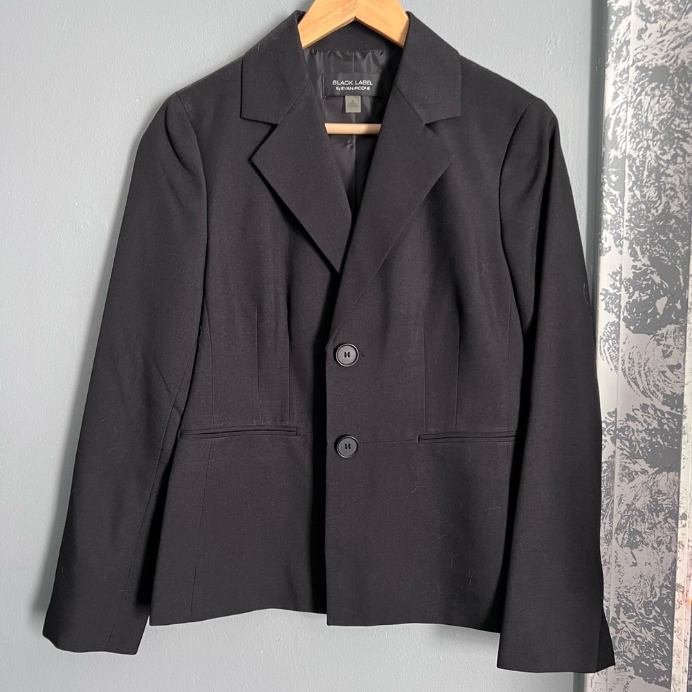 Black Label blazer with satin underlining